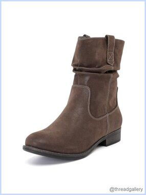 Faux Leather Ankle Boots Flat Motorcycle Booties Memory Foam Lug Sole